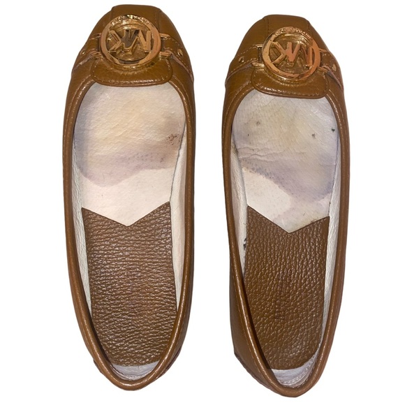 Michael Kors “Fulton” Leather Moccasin Ballet Flats Camel BRN/TAN Size 6M - Picture 6 of 8